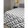 thumbnail image 2 of Abstract Down Alternative Comforter, Pattern of Celtic Inspired Tangling and Intersecting Shapes and Streaks, Microfiber Quilt for All Season, 5 Sizes, Dark Grey and White, by Ambesonne, 2 of 3