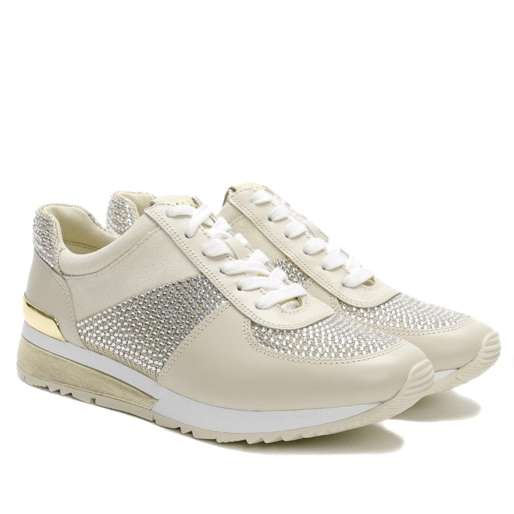 michael kors allie trainer sneakers black and gold