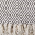 thumbnail image 3 of Gray Double Diamond Cotton Throw 50x60, 3 of 3