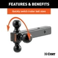 thumbnail image 3 of CURT Multi-Ball Mount (2" Hollow Shank, 1-7/8", 2" & 2-5/16" Black Balls), 3 of 3