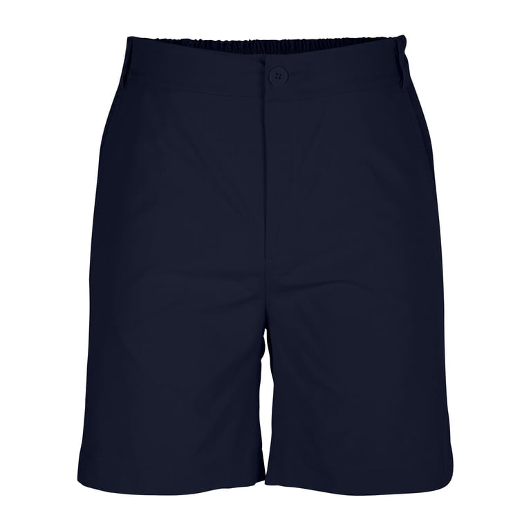 XUNKUSGA Mens Shorts Stretch Chino Slim Fit Shorts for Men Classic Soild Color Pull-On Golf Shorts Lightweight Flat Front Casual Mens Dress Shorts, Blue,S