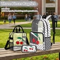 thumbnail image 2 of Xoenoiee Cherry Polka Dot Print Clear Backpack for Kids See Through School Bag 3-in-1 Bookbag Set with Lunch Box Pencil Case for Girls Transparent Schoolbag Elementary Preschool Bookbag Daypack, 2 of 5