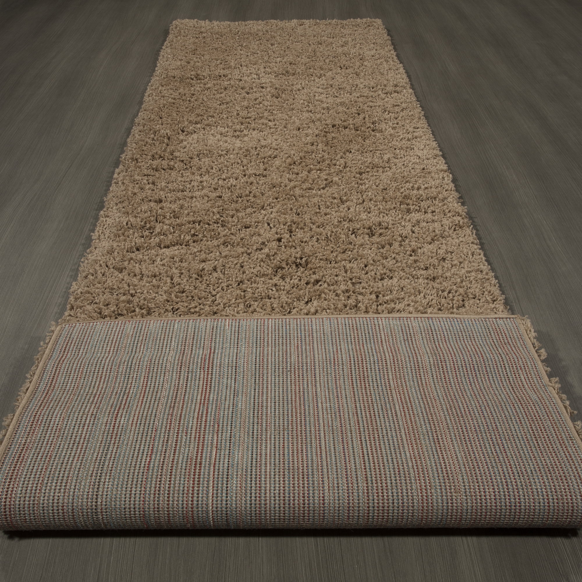 Sweet Home Stores Cozy Solid 2x5 Indoor Shag Runner Rug, 2' x 5', Beige