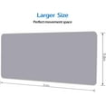 thumbnail image 2 of Mouse Pad Gray, Grey Large Office Decor Desk Mat, Non-Slip Rubber Desk Pad Protector, Laptop Computer Gaming Mouse Pad XL, Waterproof Solid Mouse Mat for Home, 31.5'''' x 11.8'''', 2 of 6