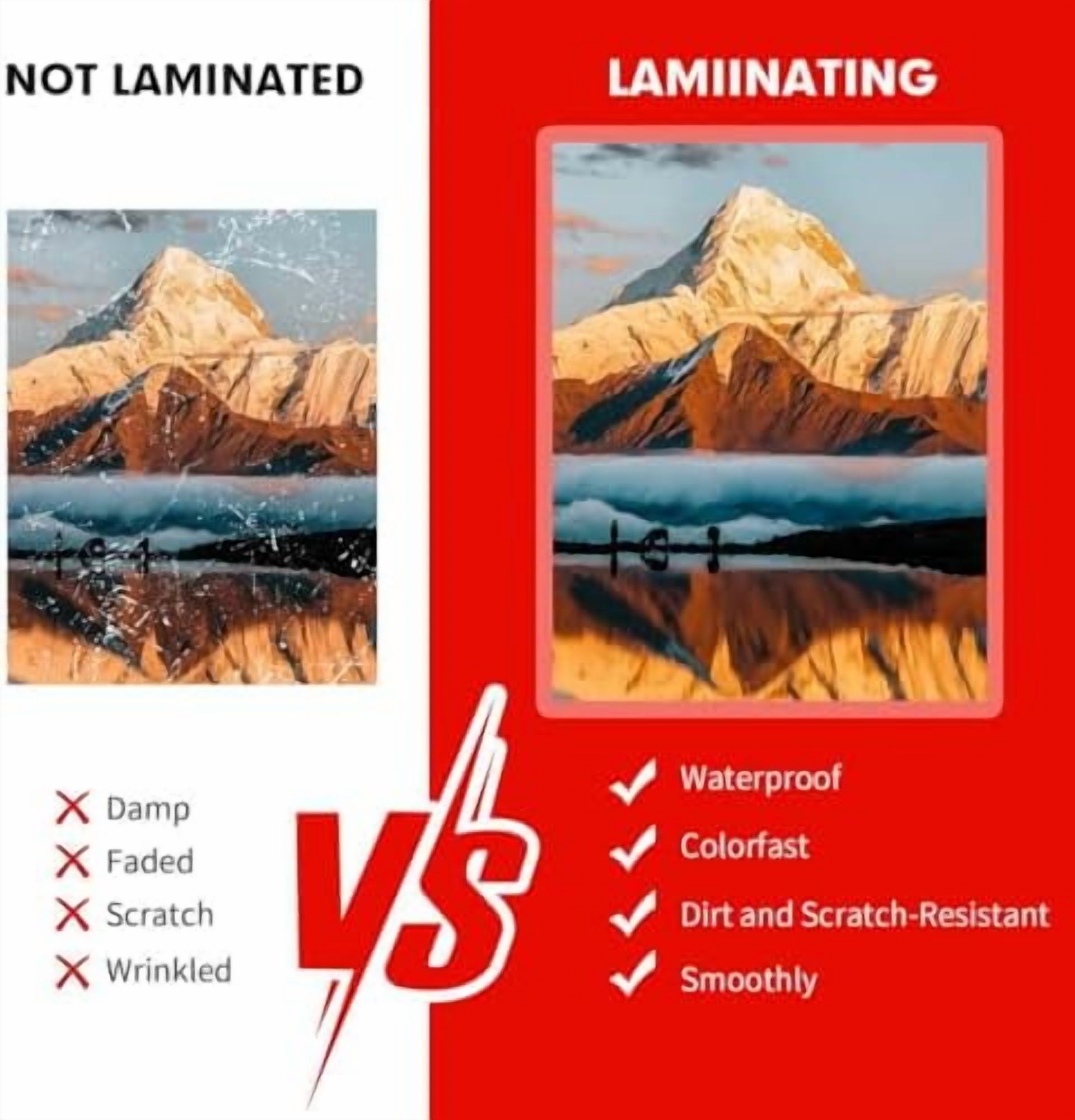 Laminating Sheets, 300 Pack Clear Thermal Laminating Plastic Paper Laminator Sheets, 9 x 11.5-Inch, 3mil, Ideal Office or School Supplies$$Office