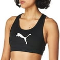 thumbnail image 2 of PUMA Womens Mid Impact 4keeps Bra 2X Puma Black-puma White, 2 of 4