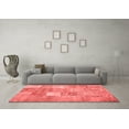 thumbnail image 3 of Ahgly Company Indoor Square Abstract Red Contemporary Area Rugs, 4' Square, 3 of 4