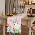 thumbnail image 2 of Table Runners 90 Inches Long Dress Scarves, Easter Bunny Farmhouse Coffee/Dining/Kitchen Table Runner for Living Room, Spring Watercolor Eggs Flower Wood Grain Pink 13x90 Inch, 2 of 9