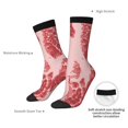 thumbnail image 4 of Rateoe Red Meat for Women Casual Calf Socks - Cute Crew Socks - Thin Soft Above Ankle Socks Size 5-11, 4 of 6