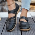 thumbnail image 2 of Rokment Women's Fisherman Walking Sandals Comfortable Casual Leather Hollow out Closed Toe Non Slip Orthopedic Arch Support Strappy Work Dress Shoes for Beach Spring Summer Black Size 6, 2 of 8