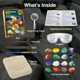 thumbnail image 2 of LivinVeluris Mega Gemstone Dig Kit – Excavate 15 Real Gemstones & Crystals – Educational STEM Toy for Kids 3+ with Dig Tools, Magnifier & Guide Bundle, 2 of 6