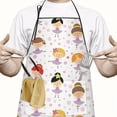thumbnail image 2 of Ballet Princess Pattern Apron-Garden Aprons for Women with Pockets-Cotton Linen Waterproof Kitchen Cooking Gardening Aprons Adjustable for Kitchen,Cooking,BBQ and Salon 33x27 Inch, 2 of 7