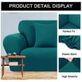thumbnail image 4 of Unique Bargains Solid 1/2/3 Seater Sofa Cover Stretch Couch Slipcover Peacock Blue Sofa, 4 of 8