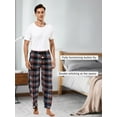 thumbnail image 6 of DG Hill Mens Pajama Pants Plaid Fleece Lounge Sleepwear With Pockets 3 Pack L, 6 of 7