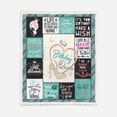 thumbnail image 3 of 50th Birthday Gifts for Women Sherpa Fleece 47 x 31 Inches Blanket,Black Green Sherpa Blanket,50 Year Old Birthday Gifts,Blanket Gifts for 50th Birthday Women,Soft Lightweight Decor for Sofa, 3 of 5