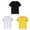 C#100-Black, White, Yellow, variant on OYXSER 3Pcs Quick Dry Shirts for Boy Short Sleeve Crewneck Mesh Shirts, 2-14 Years