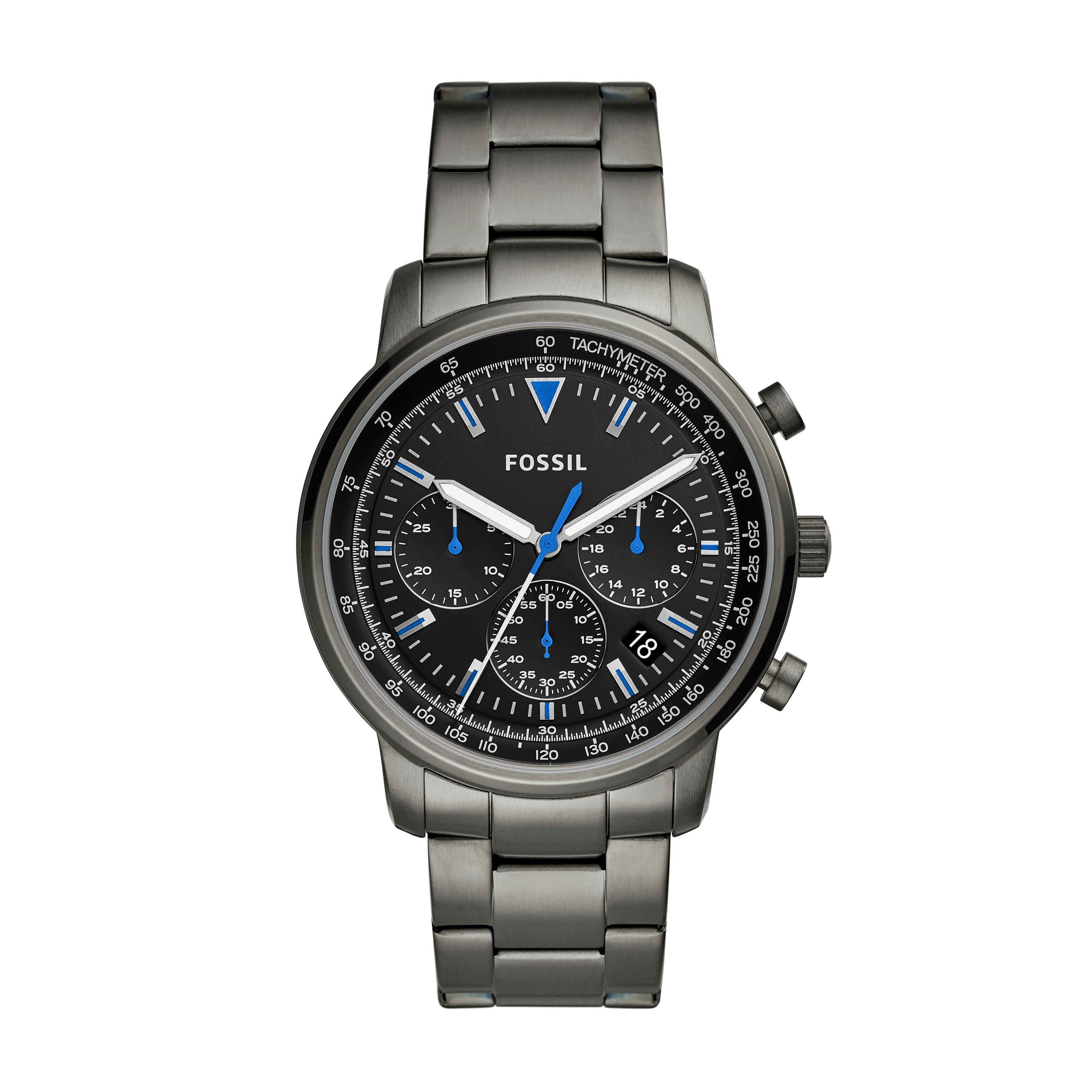 Fossil - Fossil Men's Goodwin Smoke Stainless Steel Chronograph Watch Fossil Smoke Stainless Steel Watch