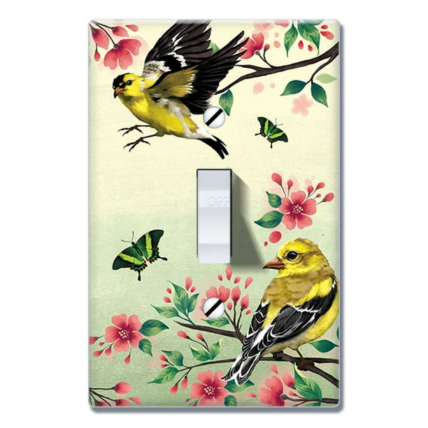 Wirester 1 Gang Toggle Wall Plate Switch Plate Cover American Goldfinch Birds Walmart Com Walmart Com