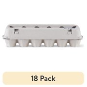 (18 pack) Vibrant Life Egg Cartons, Natural Pulp Paper Material, Holds 12 Eggs