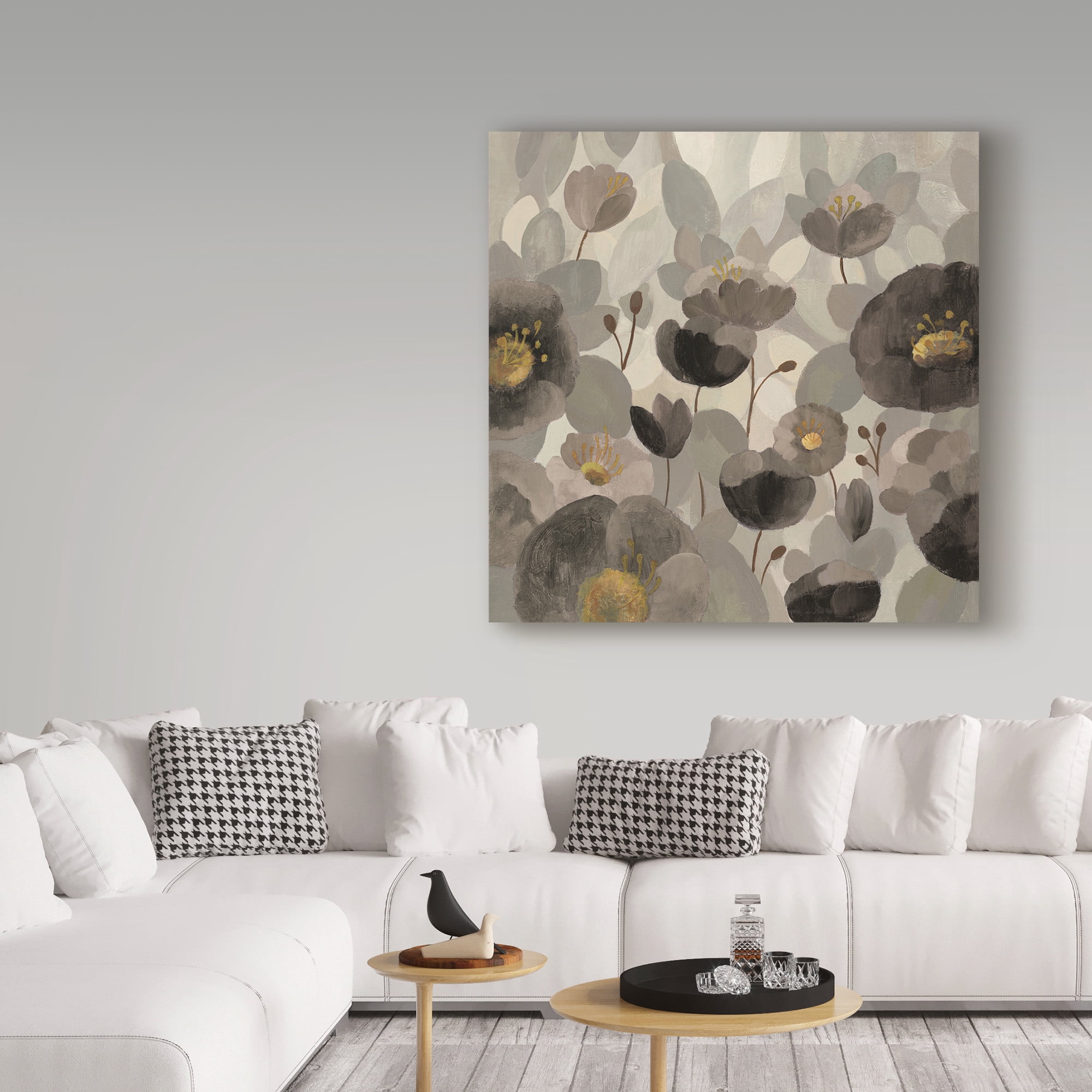 Trademark Fine Art 'Morning Bloom Greige' Canvas Art by Silvia Vassileva