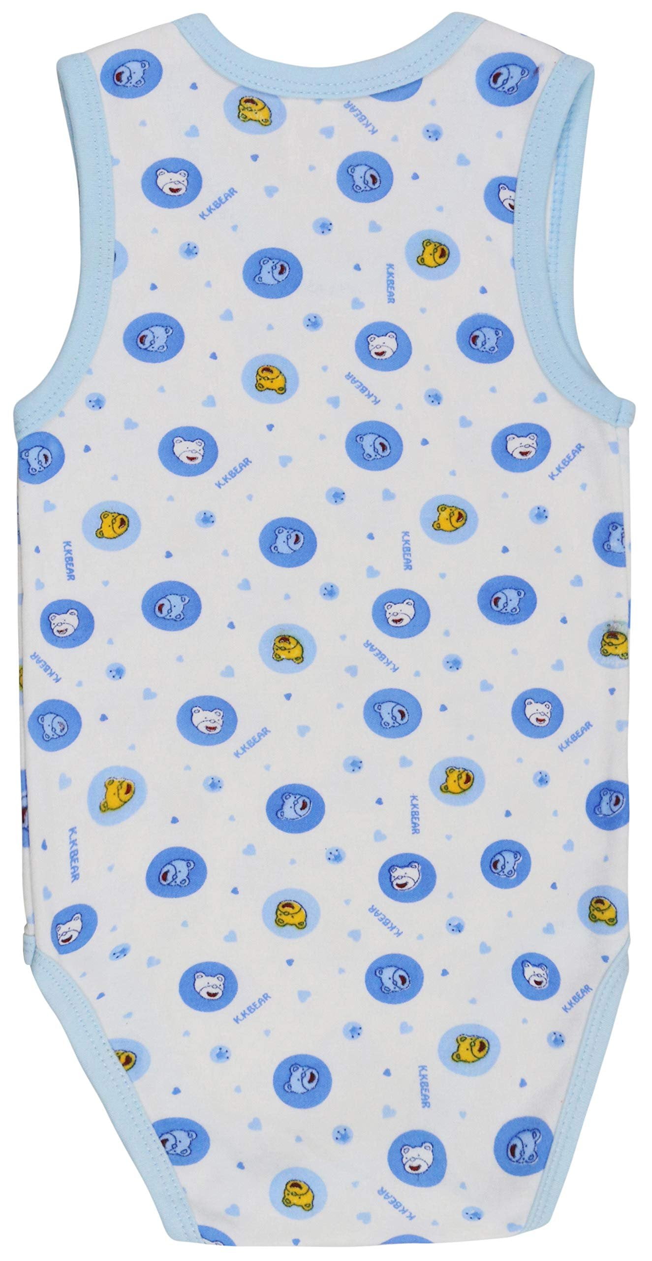 ToBeInStyle Boy's Pack of 4 Ultra-Soft Cotton Baby Tank Top Bodysuits - Bears - 3 Years Old
