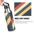 thumbnail image 4 of Yayeee 20oz Insulated Water Bottle Double Wall Stainless Steel with Flip Straw Lid, Beige Stripes, 4 of 7