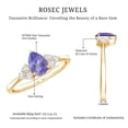 thumbnail image 6 of Rosec Jewels Pear Cut Tanzanite Solitaire Ring with Diamond Accent (1.25 CT, AAA Quality), 18K Yellow Gold, US 13.00, 6 of 9