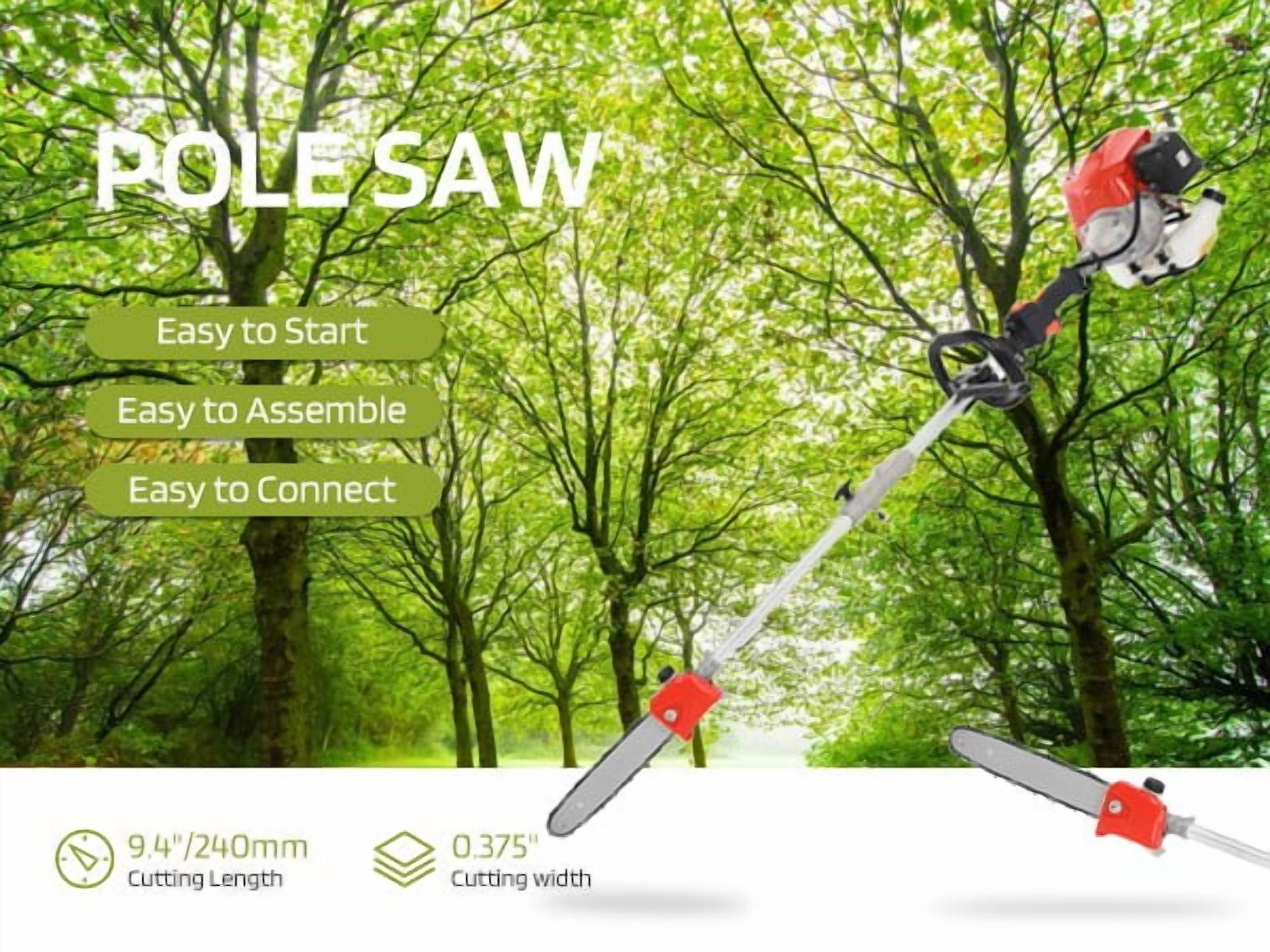 Seipouy Gas Weed Wacker, 52CC 2-Stroke Weed Eater Gas Powe, 5 in 1 Multi-Functional Gas Hedge Trimmer Chainsaw String Trimmer for Gardening
