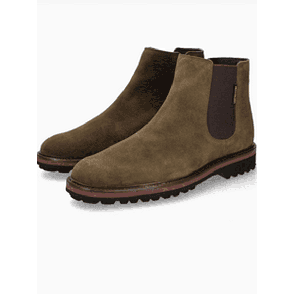 Moss Suede Zipper Fastener Chelsea Men's Boot