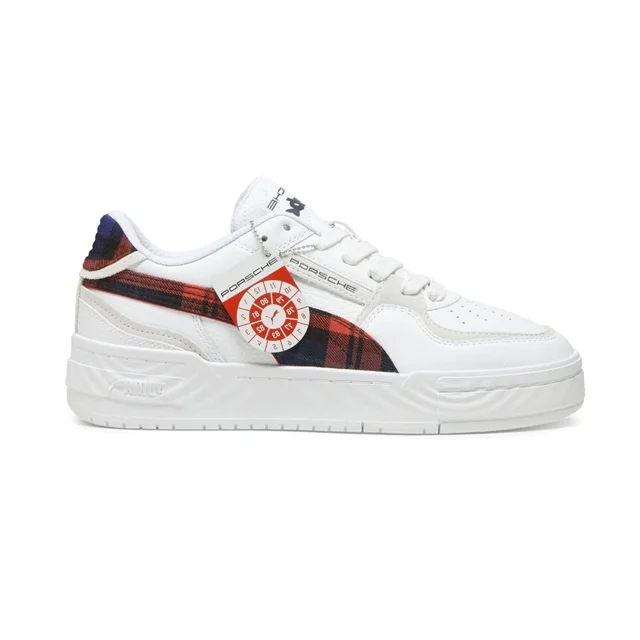PU & MA Porsche Legacy Ca Pro Tartan Lace Up Mens White Sneakers Casual Shoes 3084