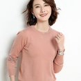 thumbnail image 1 of Nouveau Femmes Automne Hiver Vêtements Solide Col Rond Pull Pull Manches Longues Pulls Tricot Chemise Femmes Tops, 1 of 5