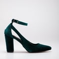 thumbnail image 1 of Colette - Tacones de terciopelo verde esmeralda esmeralda 8.5, 1 of 6