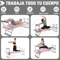 thumbnail image 3 of Cama Pilates Centurfit Reformer Yoga Plegable Fitness 5 Resistencias Color Rosa, 3 of 9