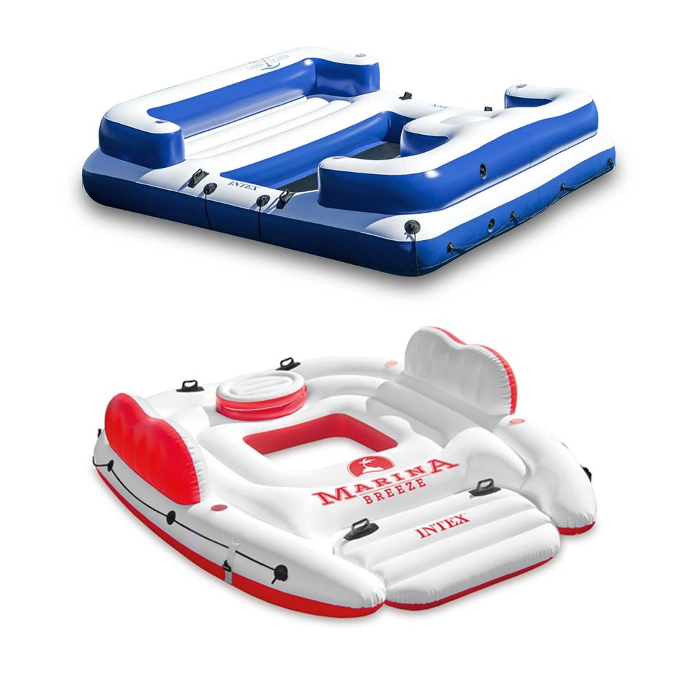Intex Marina Breeze Island Raft + Oasis Island Inflatable Giant 5