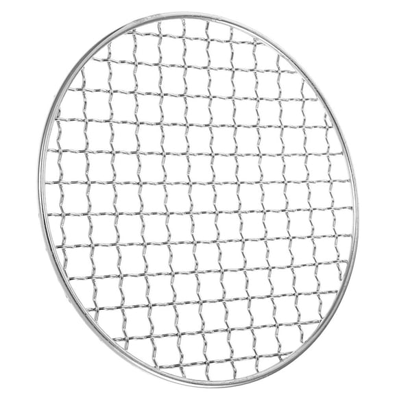 LIFKOME Plated Silver Stainless Steel Round Grill Grate for Outdoor Cooking - Durable, Versatile