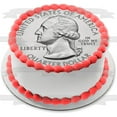thumbnail image 3 of US Quarter Currency 25 Cents American Money Edible Cake Topper Image ABPID56542, 3 of 4