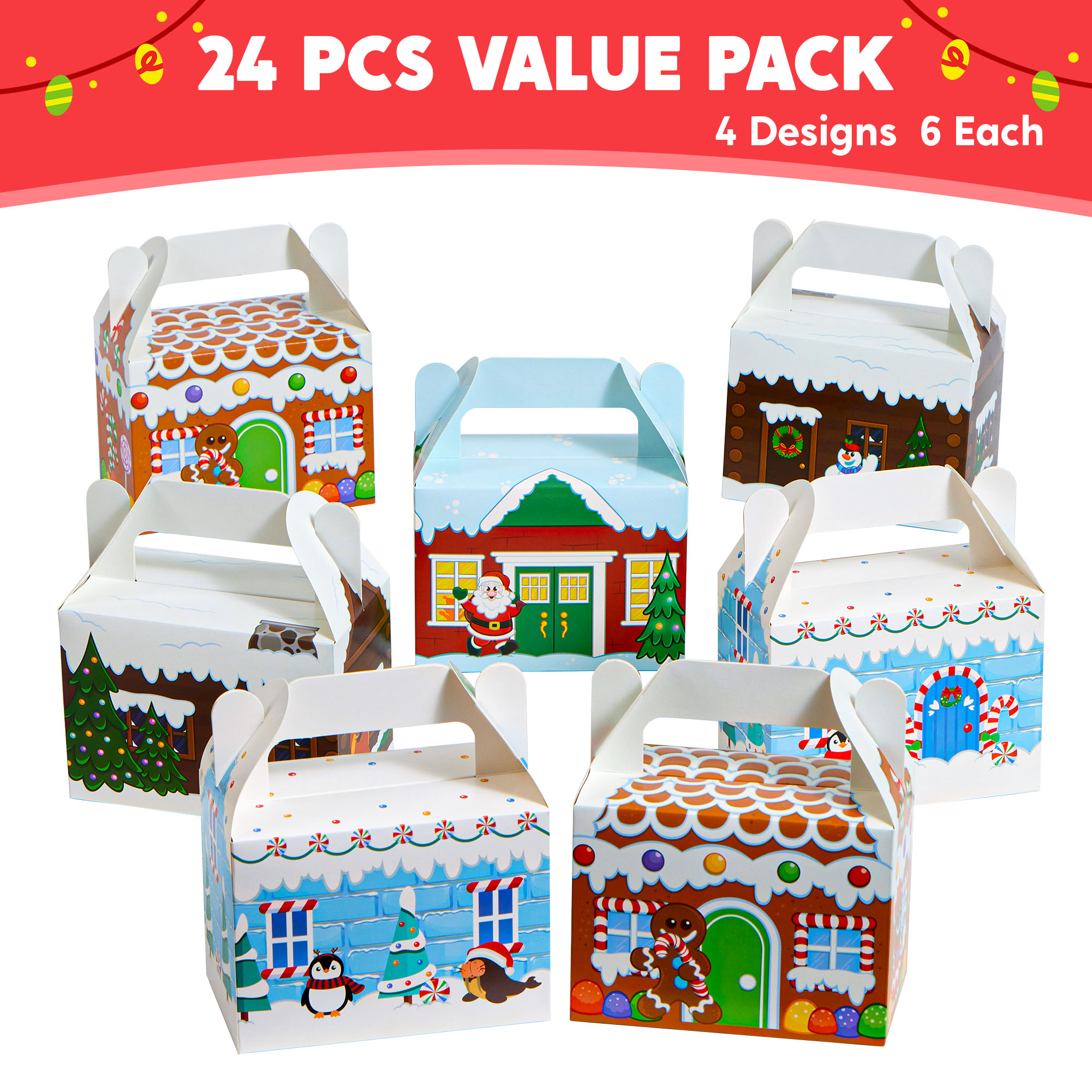 Joyfy 24-Piece 3D Christmas House Treat Boxes photo 5