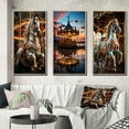 thumbnail image 1 of Designart "A Celebration of Carousel s Timeless Charm" Cityscapes Framed Wall Art Set Of 3 - Multi-Color Carousel Frame Canvas Set For Living Room Decor, 1 of 6