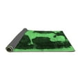 thumbnail image 2 of Ahgly Company Indoor Square Abstract Emerald Green Modern Area Rugs, 5' Square, 2 of 4