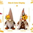 thumbnail image 6 of Fall Decor Gnomes Plush Thanksgiving Decorations, Set of 2 Orange Autumn Table Ornaments Harvest Festival Sunflower Doll Gnome Elf Fall Decorations for Home Farmhouse Gifts, 6 of 8