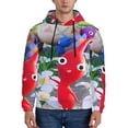 thumbnail image 2 of Lsque Pikmin Pattern Casual Men's Hoodie,Hooded Sweatshirt with Kangaroo Pocket,Pullover Hoodie-XX-Large, 2 of 8