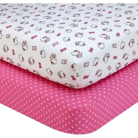 Hello Kitty Cute as a Button 2-Piece Crib Sheet Set