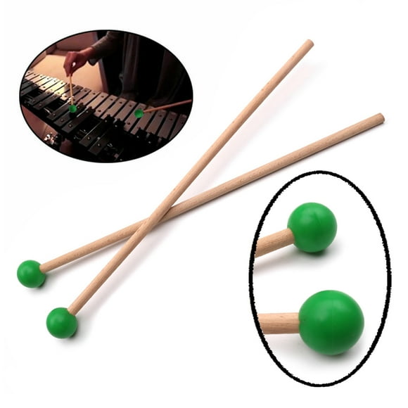 1 Paire de Xylophone Marimba Mallet Professionnels Baguettes de Percussion Longueur 365 mm