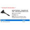 thumbnail image 2 of Ignition Distributor - Compatible with 1996 - 1998 Chevy K1500 4.3L V6 1997, 2 of 3