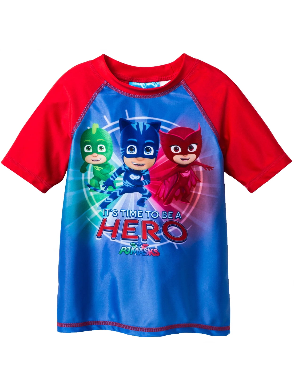 PJ Masks Boys' Time to be a Hero Rash Guard (Toddler Boys)