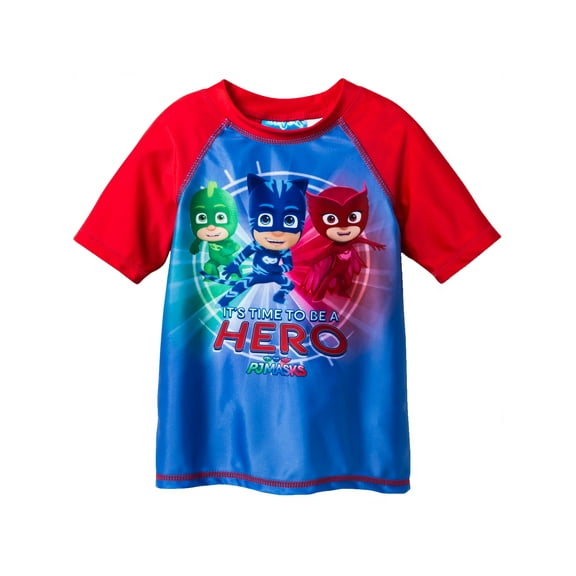 PJ Masks Boys' Time to be a Hero Rash Guard (Toddler Boys)