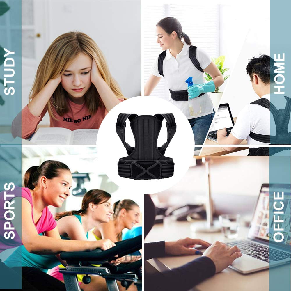 Back Straightener Posture Corrector for Women & Men -Adjustable Lumbar & Back Brace