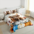thumbnail image 3 of Homewish Highland Cattle 3 Pieces Queen Comforter Set for Female Men Adults,Autumn Harvest Pumpkin Ultra Soft Bedding Sets,Farmhouse Animal Bedding Comforter Set Breathable,Lightweight Room Decor, 3 of 8