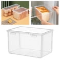 thumbnail image 1 of Transparent Bread Box Unbreakable Cake Boxes Bagel Muffins Vegetable Storage Bin 21.3x14.7x12.7cm, 1 of 8
