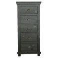 thumbnail image 3 of Progressive Furniture Willow 5 Drawer Wood Lingerie Chest in Distressed Black, 3 of 4